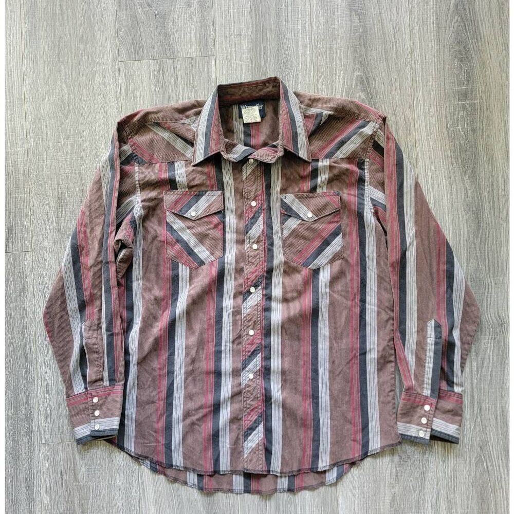 Wrangler Western Long Sleeve Pearl Snap 16x35 Men's